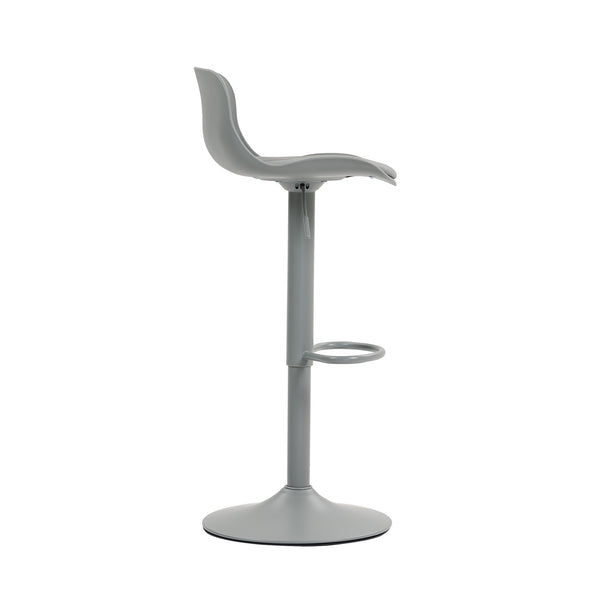 English Elm Bar Stools Set of 2 Adjustable Swivel Pu Leather Kitchen Island Seating with Back Gray W676P358681