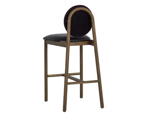 Sunpan ORABELL Barstool - Mid-Century Modern Design in Bravo Black & Abbington Black for Stylish Seating 112412