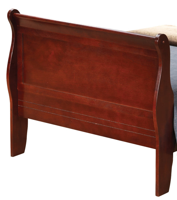 English Elm Charming Traditional Full Bed with Warm Finish, Durable Particleboard Frame and Timeless Design for Cozy Bedrooms Cherry 74 L x 6 W x 4 H B078S00272