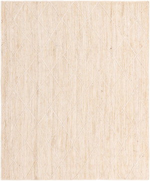 Unique Loom Braided Jute Trellis Hand Braided Solid Rug Ivory,  8' 0" x 10' 0"