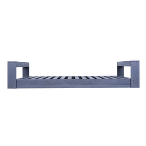 English Elm TOPMAX Twin Size Porch Swing Bed Crafted from Durable Acacia Wood with 400lb Capacity and Hemp Ropes Gray N717P210135E