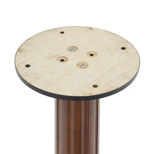 English Elm Modern Round Dining Table, 33.5" Sintered Stone Top With Wooden Legs & Gold Base For Compact Spaces W1535S00600
