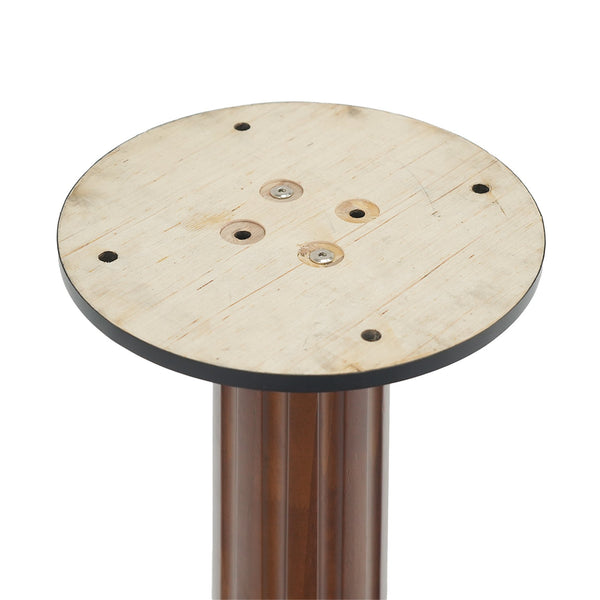 English Elm Modern Round Dining Table, 33.5" Sintered Stone Top With Wooden Legs & Gold Base For Compact Spaces W1535S00600