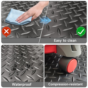 English Elm Thickened Diamond Embossed Pvc Garage Floor Roll Heavy Duty Anti Slip Mat T3210P422242