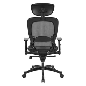 OSP Home Furnishings Executive Ergonomic Mesh Office Chair with Lumbar Support and Synchro Tilt for Home Workspaces 27876R