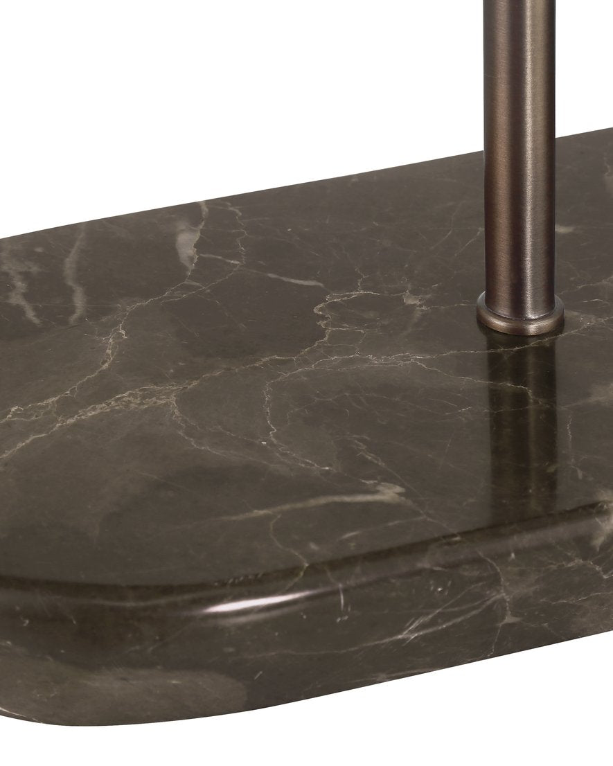 Currey & Company Museum Desk Lamp - Mid-century Modern Design With Marble Base, Rattan Shade & Dark Bronze Finish Black Marble ,Metal 6000-1017-currey-company