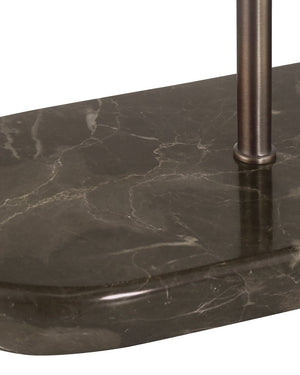 Currey & Company Museum Desk Lamp - Mid-century Modern Design With Marble Base, Rattan Shade & Dark Bronze Finish Black Marble ,Metal 6000-1017-currey-company