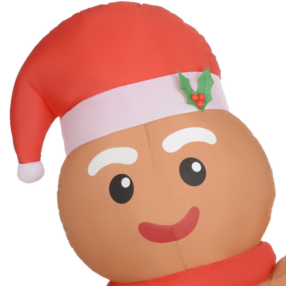English Elm Outsunny 8Ft Inflatable Gingerbread Man – Giant Holiday Decoration With Led Lights For Yard Joy! W2225P249967-GIGA
