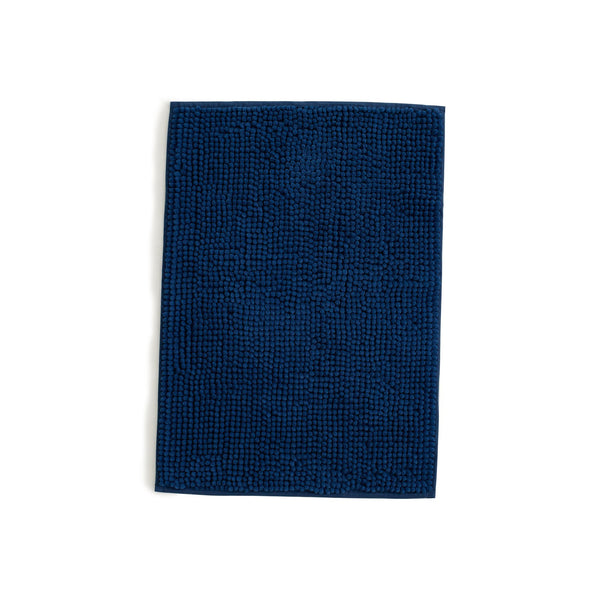 English Elm Linenspa Chenille Bath Mat 17X24 - Soft Navy, Quick-Dry, Non-Slip, Cozy Comfort For Any Space B350P394834