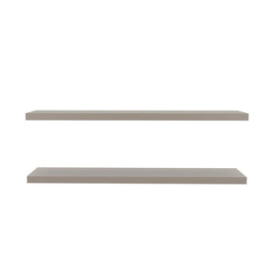 English Elm Floating Shelf Lyle Taupe - Set of 2 Engineered Wood Wall Shelves 47" Space-Saving Modern Decor B092P238742