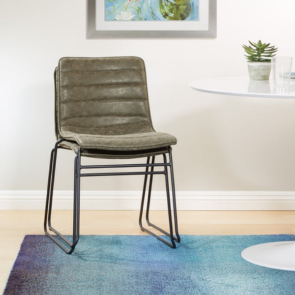 OSP Home Furnishings Halo Stacking Chair  - Set of 2 Olive