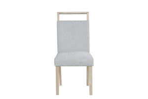 English Elm 2pc Gray Fabric Dining Chair Set with Full Cushion Seating for Modern Rooms B011P427919