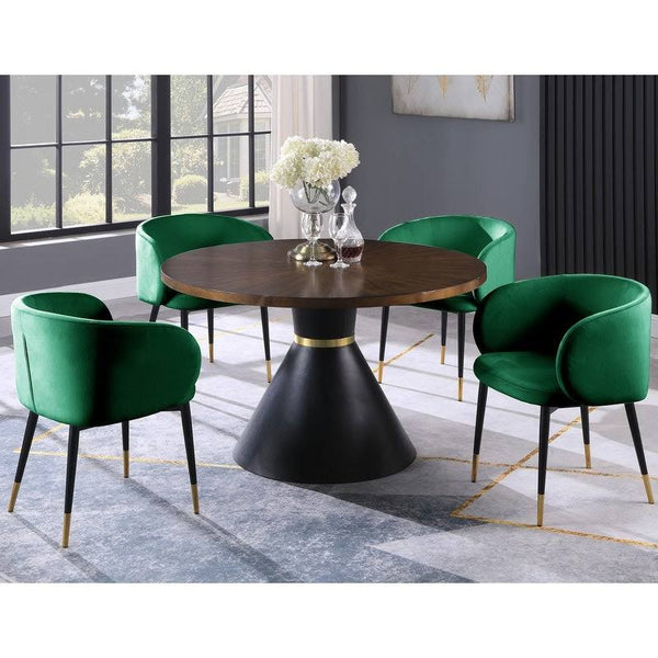 English Elm 1pc Velvet Barrel Back Accent Chair Gold Nailhead Trim Glamorous Curved Seat Green B011P496763