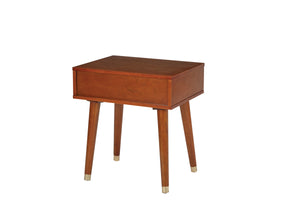 OSP Home Furnishings Cupertino Side Table Light Walnut