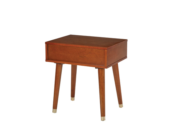 OSP Home Furnishings Cupertino Side Table Light Walnut