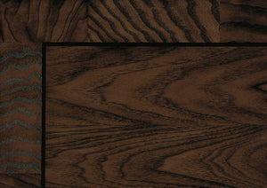English Elm Formal Traditional Nightstand Pecan Burl Veneer Two Drawers Gold Accents Bedroom B011P458616
