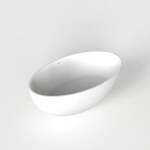 English Elm 67 Inch Freestanding Solid Surface Soaking Tub Matte White Seamless Bathing Sanctuary W1613P355467