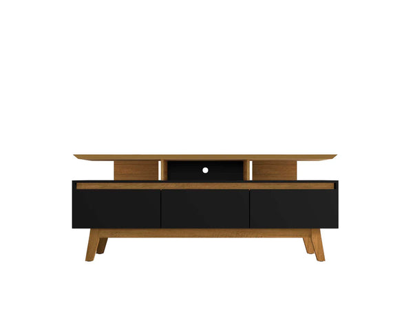 English Elm Yonkers 71" Modern Tv Stand With Open Shelves, Concealed Storage & Geometric Design For Living Rooms B365P398390-GIGA