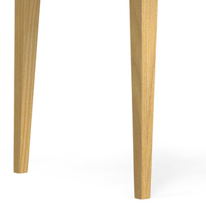 English Elm Colby Solid Wood Dining Table with Tapered Legs, 6-Seater Rectangular Top, Durable Lacquer Finish Oak B136P203492