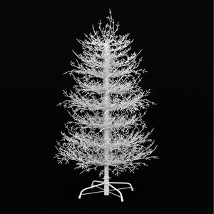English Elm 4FT Aspen Fir Pre-Lit Artificial Christmas Tree with 280 Snow-Flocked Tips & 230 Warm White LEDs, Lightweight Hinged Frame for Home & Party Decor N704P326835A