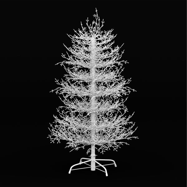 English Elm 4FT Aspen Fir Pre-Lit Artificial Christmas Tree with 280 Snow-Flocked Tips & 230 Warm White LEDs, Lightweight Hinged Frame for Home & Party Decor N704P326835A