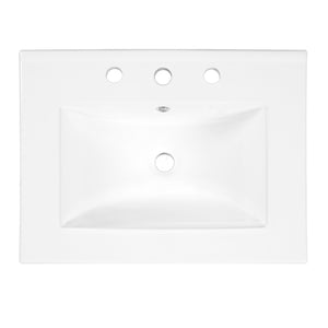 English Elm 24" Modern Bathroom Vanity with Ceramic Sink, Gold Handles, Tip-Out Drawer & Dual Soft-Close Doors N710P276692B