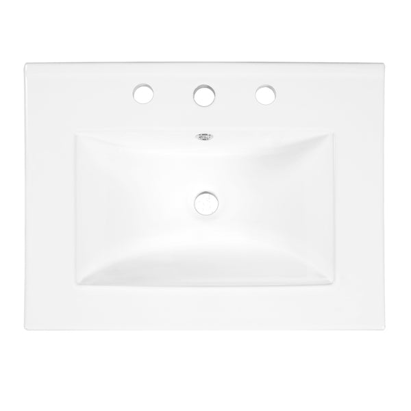 English Elm 24" Modern Bathroom Vanity with Ceramic Sink, Gold Handles, Tip-Out Drawer & Dual Soft-Close Doors N710P276692B
