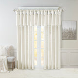 Madison Park Emilia Transitional Twist Tab Lined Window Curtain Panel Pair MP40-8259 White