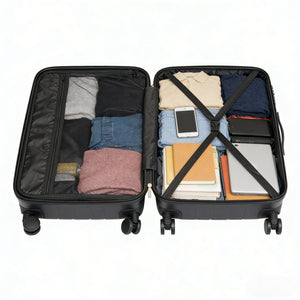 English Elm 2025 Hardshell Abs Luggage Set with Spinner Wheels and Built-in Lock for Secure Travel Gray W2710P453976