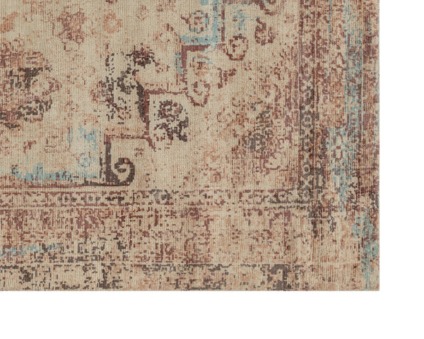 Sunpan Zagora Loom-Knotted Rug - Luxuriously Soft Viscose, Artisan Crafted with Unique Patterns for Your Home Rust