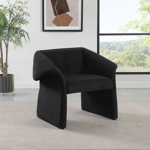 English Elm Mcdonald Sculptural Suede Accent Chair with Folded Arms for Modern Living Spaces B062P451700