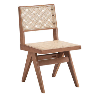 English Elm Beige Mid-Century Modern Side Chair Set Of 2 - Stylish, Compact & Comfortable For Any Space B062P209280