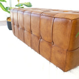 English Elm Ashcroft Furniture - Benjiro Tan Leather Bench