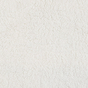 English Elm Sunny Plush Square Ottoman in Ivory Faux Sheepskin Upholstery — Modern Cozy Accent Seat, 35"W B062P344945