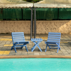 English Elm Seaview Recycled Hdpe Outdoor Folding Side Table Uv Resistant Patio Deck Use Blue B2745P409720