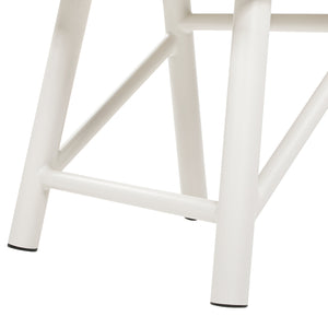 English Elm Jennifer Taylor Home - Atlas Light Beige 19.5" Square Outdoor Patio Side Table – Rust‑Resistant Aluminum, Matte Finish, Stable Design B2719P318948