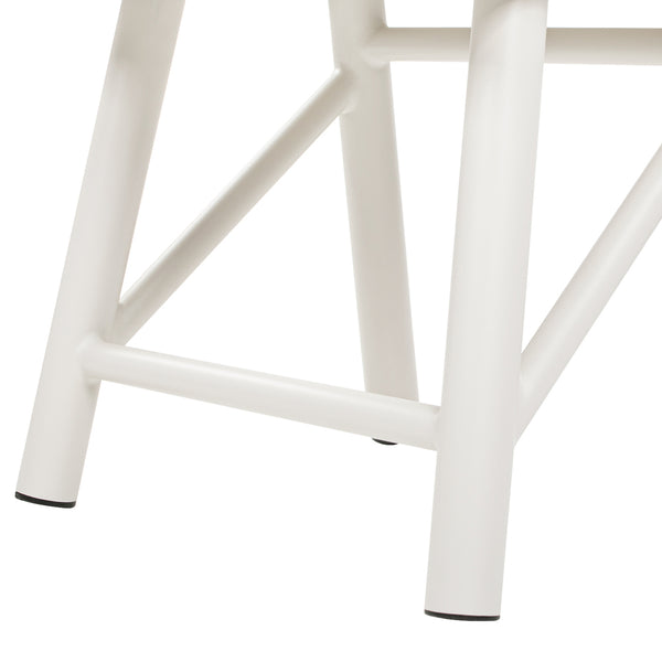 English Elm Jennifer Taylor Home - Atlas Light Beige 19.5" Square Outdoor Patio Side Table – Rust‑Resistant Aluminum, Matte Finish, Stable Design B2719P318948