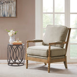 Madison Park Donohue Traditional Accent Arm Chair MP100-0785 Light Grey/Camel Oak