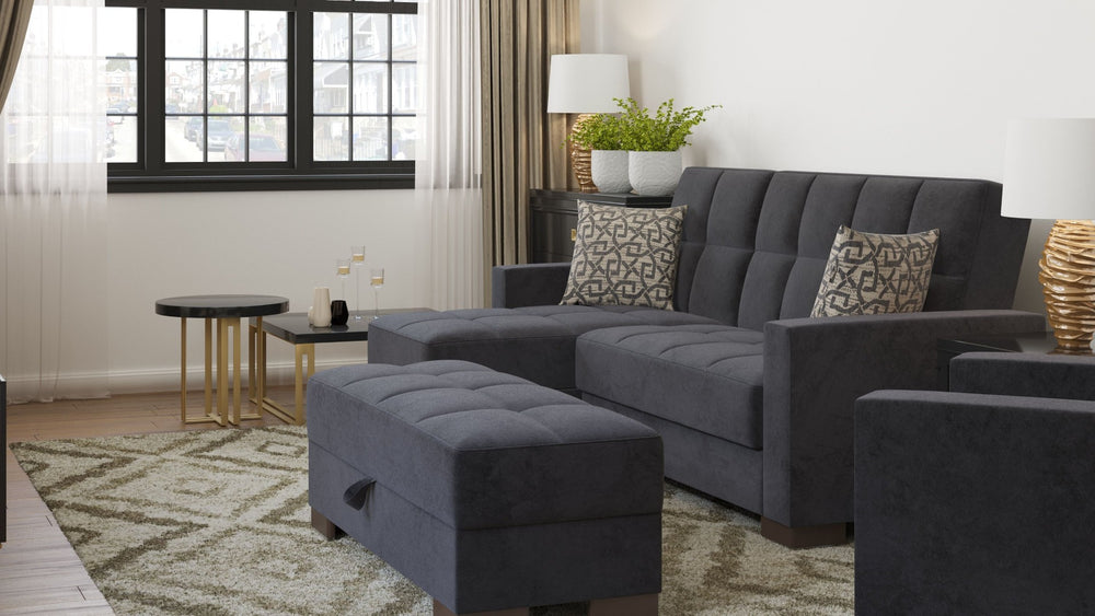 English Elm Primenest Nimbusflow Convertible Chaise Lounge With Storage - Modern Comfort & Click-Clack Design B030P303541-GIGA