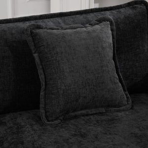 English Elm Cloud Sofa Single Seat - Modular Chenille Lounge Chair with Double-Layer Cushion, Ergonomic Support and Easy Assembly Black W1143S00034