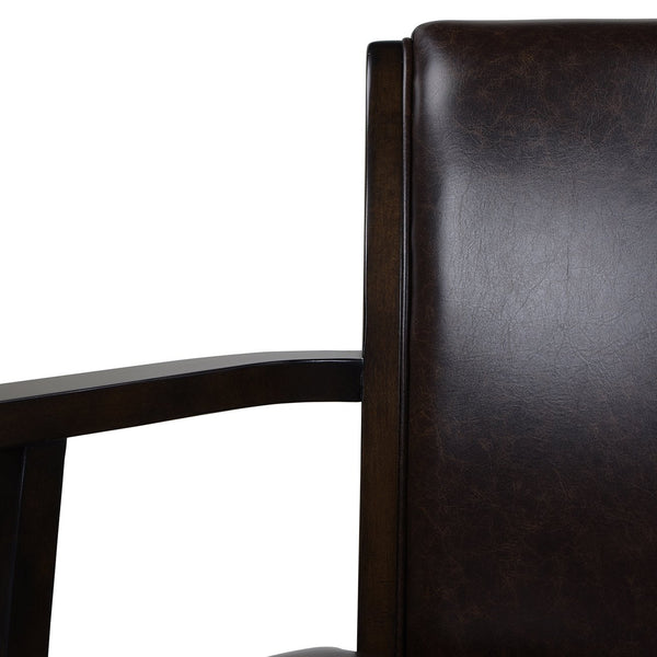 English Elm Jennifer Taylor Home - Williams 27In Swivel Counter Height Bar Stool - Vintage Brown Faux Leather, Comfort & Style Combined B2719P238370