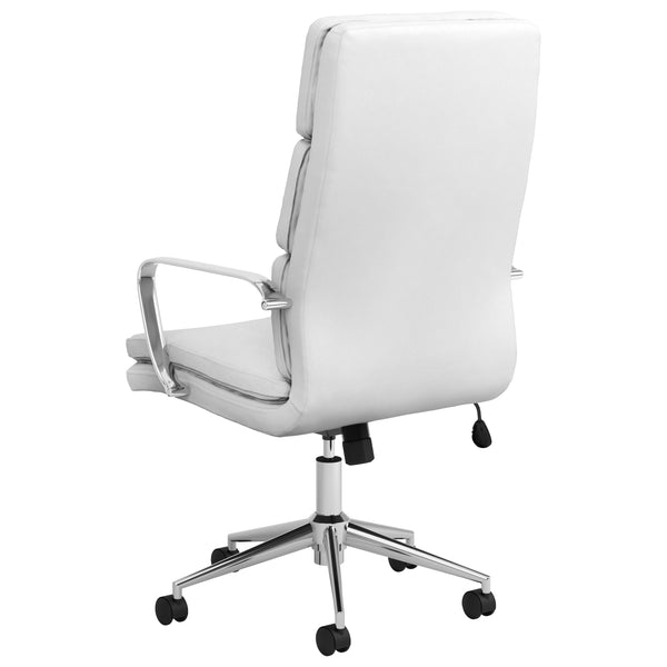 English Elm Molly Leatherette High Back Office Chair with Chrome Base and Ergonomic Arm Support B062P451989