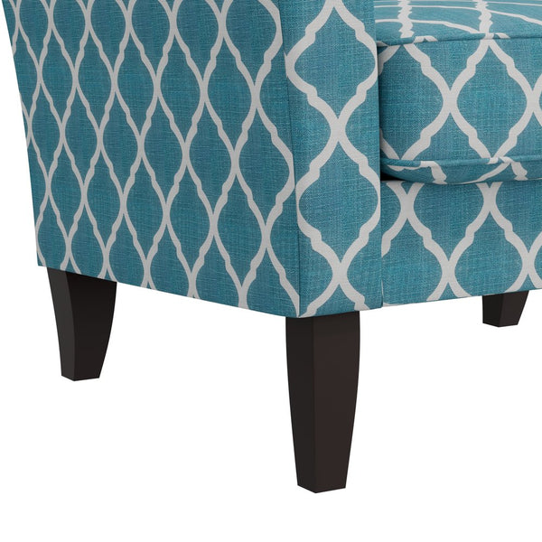 English Elm Dorset Barrel Accent Chair Velour Upholstery Solid Legs Compact Living Room Seating B127P495068