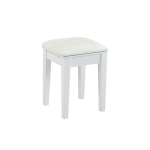 English Elm Compact Floral Makeup Vanity Table with Swivel Flower Mirror, 5 Drawers & PU Stool — Space-Saving Beauty Station N844P288535A