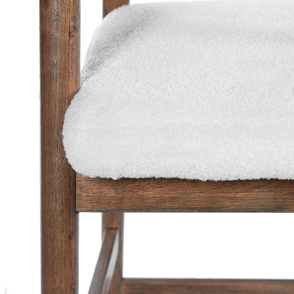 English Elm 24.5'' Seat Height Padded Counter Stools Curved Back Set of 2 for Kitchen Island Walnut N780P354190D