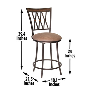 English Elm Steve Silver - Sedona - Swivel Counter Stool - Dark Brown