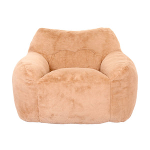 English Elm Bean Bag Chair - Luxe Faux Fur Sofa With Armrests, High-Density Foam For Comfy Relaxation Anywhere! W2200P313803