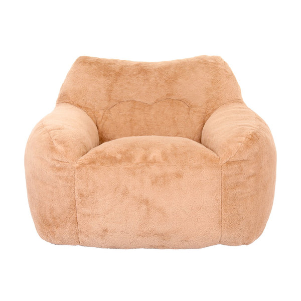 English Elm Bean Bag Chair - Luxe Faux Fur Sofa With Armrests, High-Density Foam For Comfy Relaxation Anywhere! W2200P313803