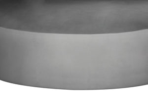 English Elm Accent Table Round Matte Finish Weather Resistant Magnesium Oxide Indoor Outdoor Side Grey B2710P461677
