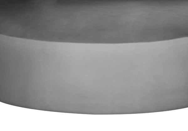 English Elm Accent Table Round Matte Finish Weather Resistant Magnesium Oxide Indoor Outdoor Side Grey B2710P461677